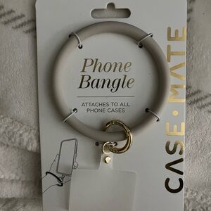 Case-Mate Beige Phone Bangle with Gold Ring